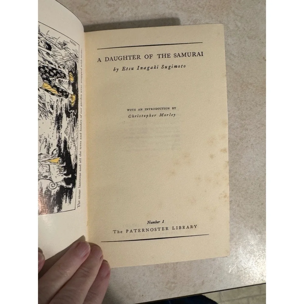 A‎ Daughter of the Samurai Etsu Inagaki Sugimoto Paternoster Library 1937 HC